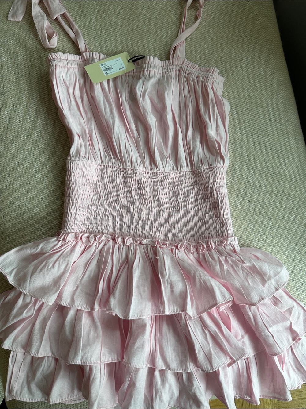 Light Pink Tiered Ruffle Sundress